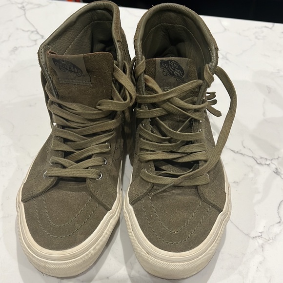 Van’s Olive Suede High Top Moccasin Sneaker - Picture 3 of 5